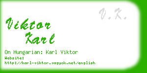 viktor karl business card